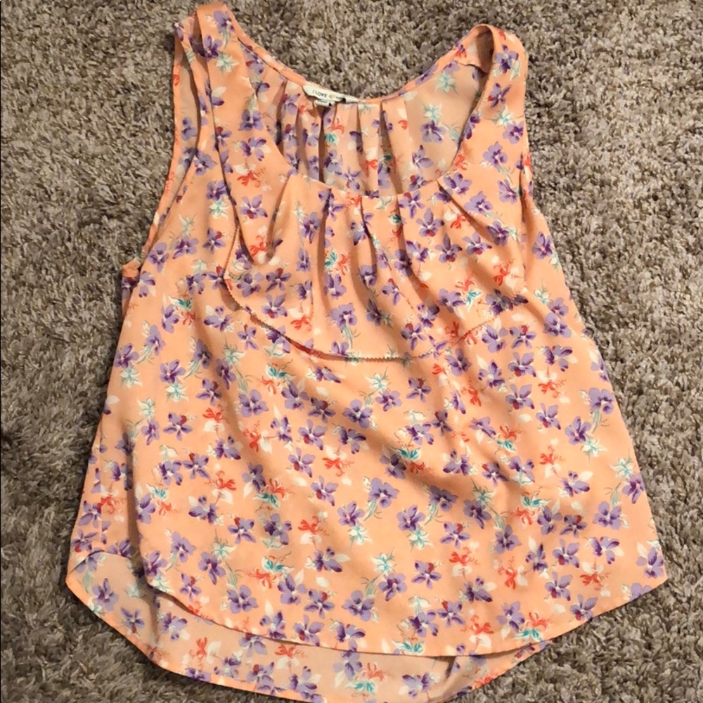 🌼4/$20 Pink floral blouse